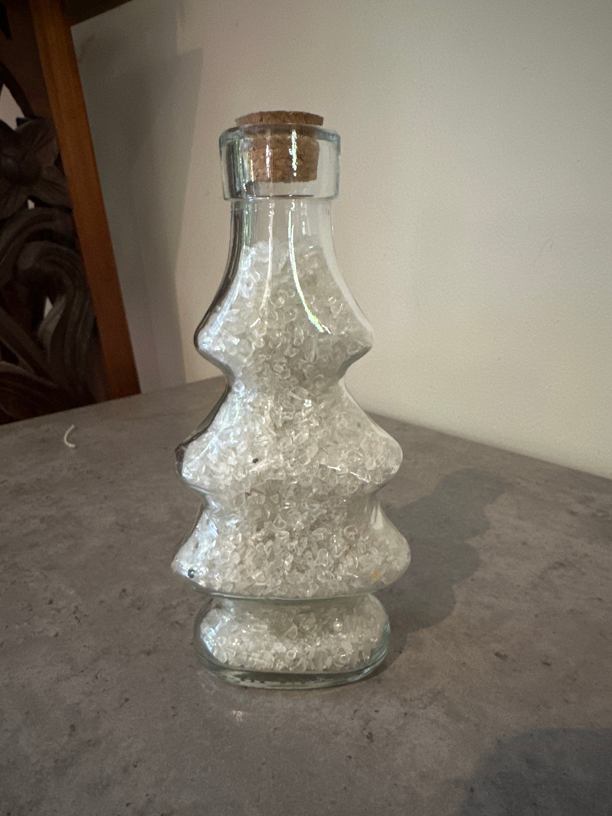 Christmas Bottle filled with Quartz - Enchant & Delight