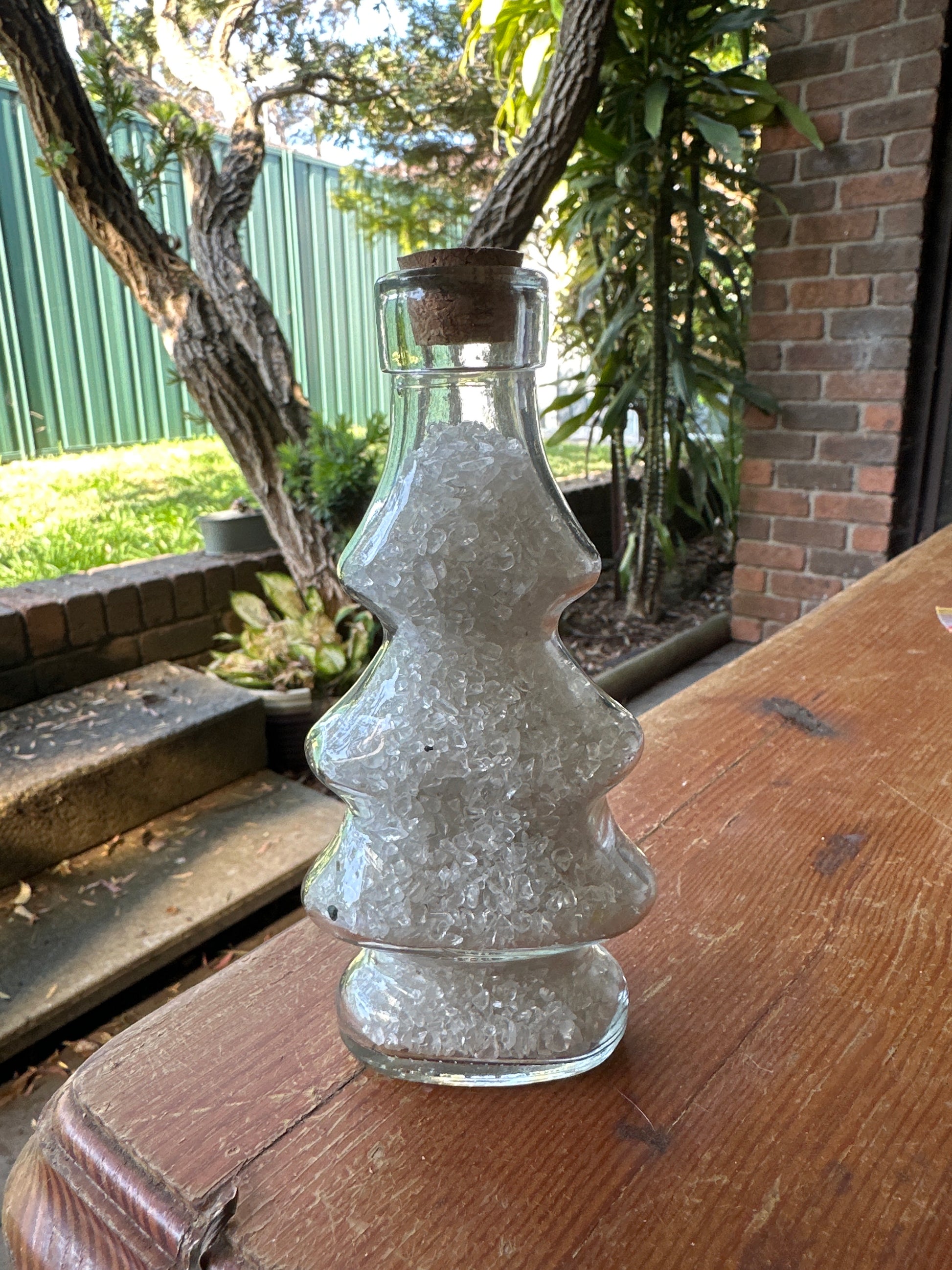 Christmas Bottle filled with Quartz - Enchant & Delight