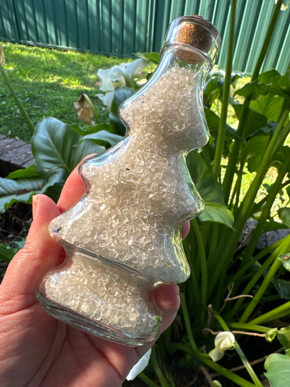 Christmas Bottle filled with Quartz - Enchant & Delight