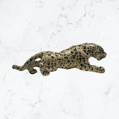 Dalmatian Jasper Leopard carving - Enchant & Delight