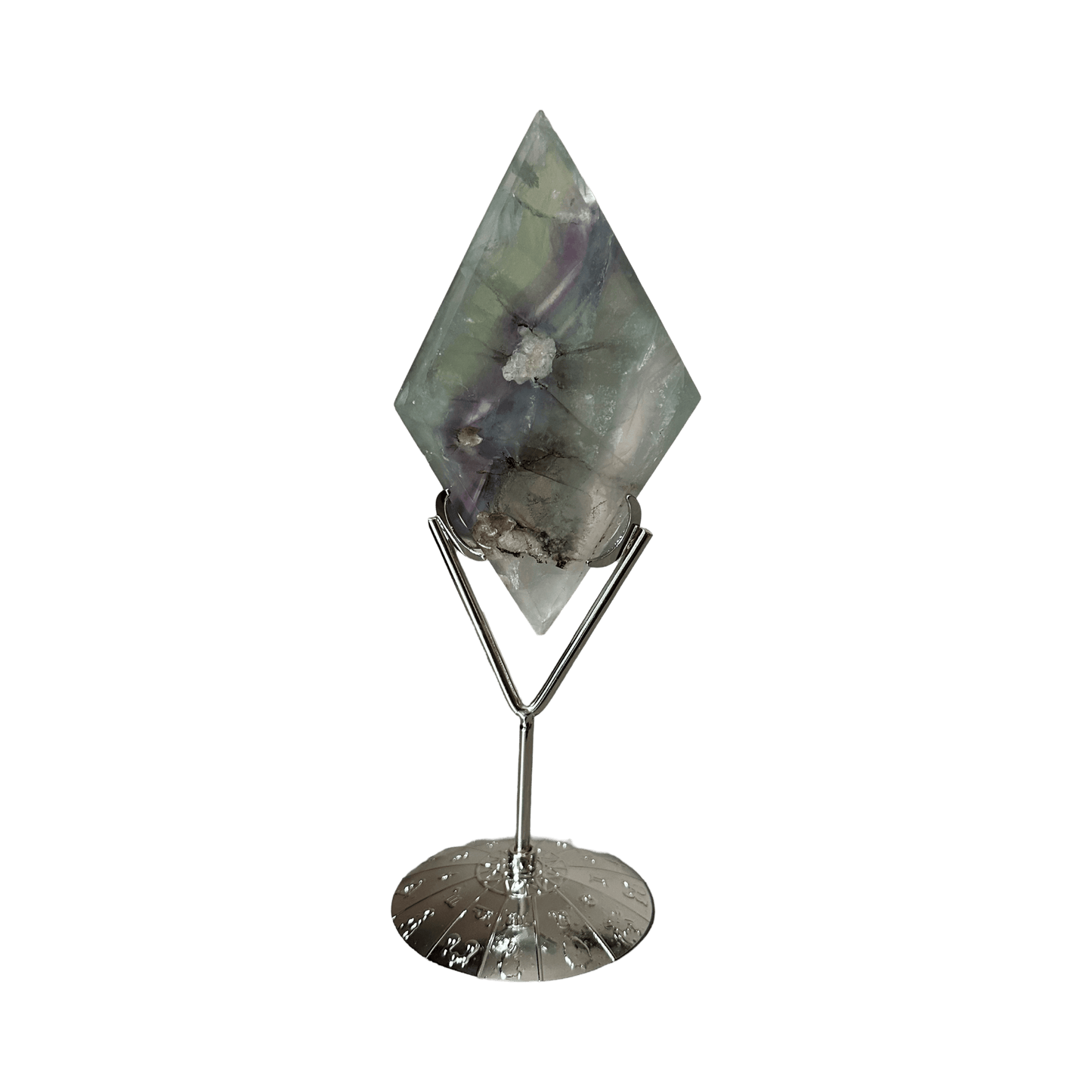 Fluorite Diamond on stand - Enchant & Delight