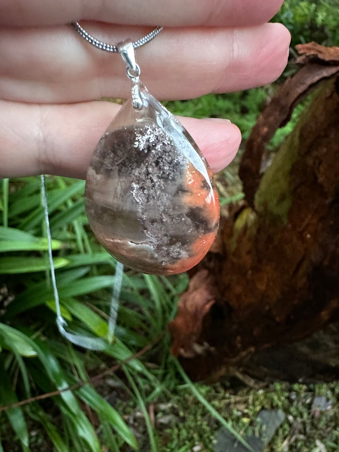 Garden Quartz, with Dendritic inclusions pendant - Enchant & Delight