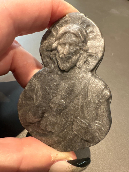 Golden Obsidian Sacred Heart of Jesus - Enchant & Delight