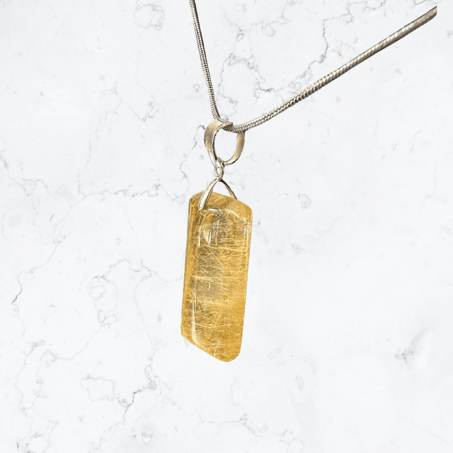 Golden Rutilated Quartz Pendant - Enchant & Delight