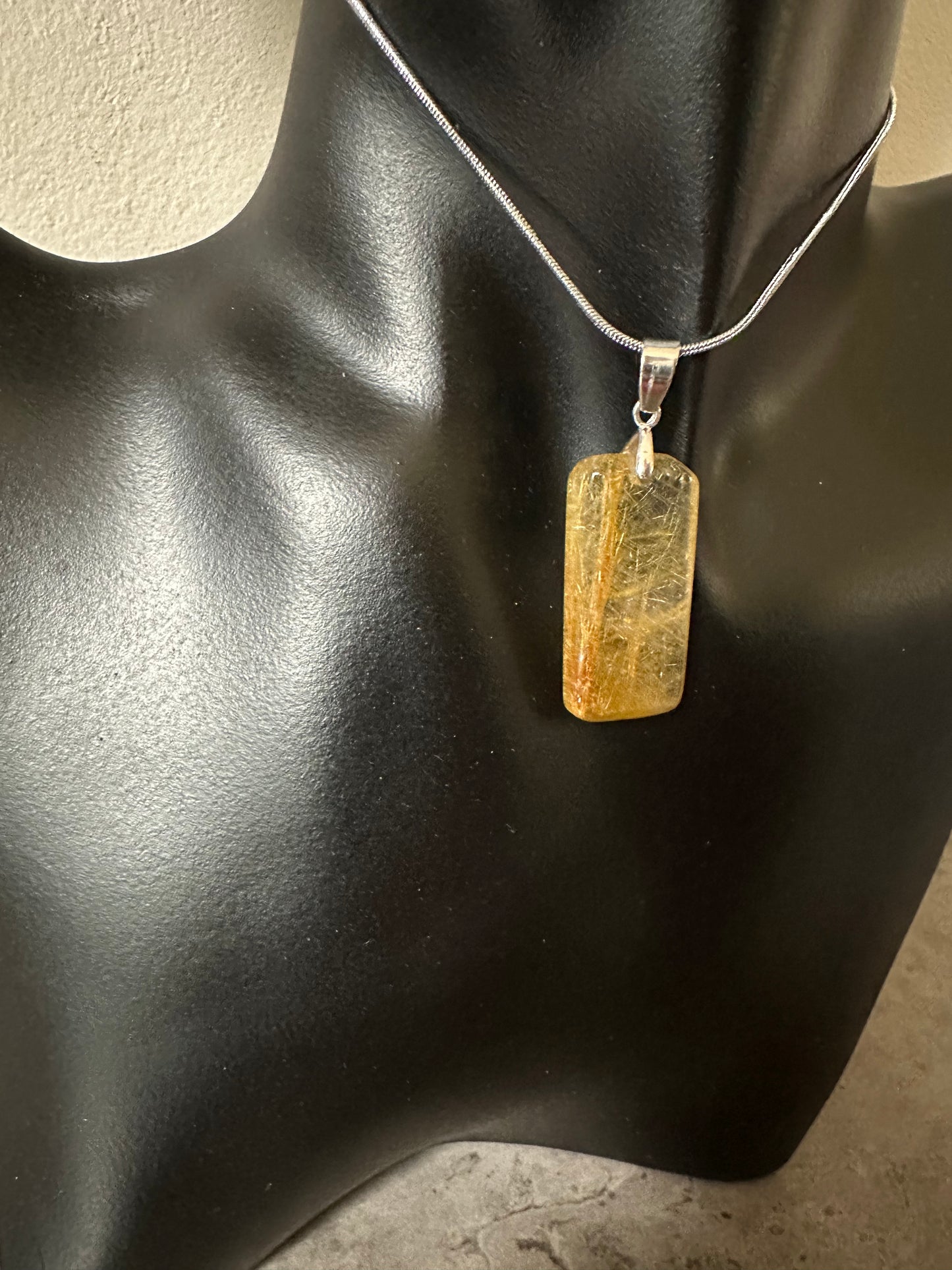 Golden Rutilated Quartz Pendant - Enchant & Delight