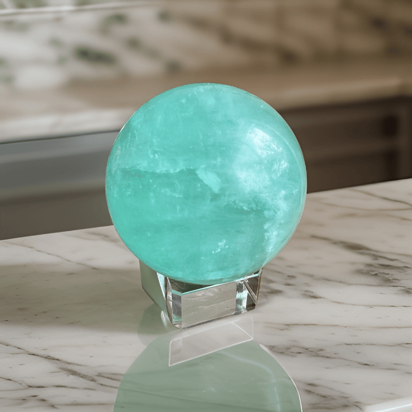 Green Fluorite Sphere 2 - Enchant & Delight