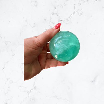 Green Fluorite Sphere 2 - Enchant & Delight