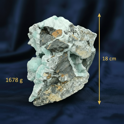 Mint Green Calcite on Matrix