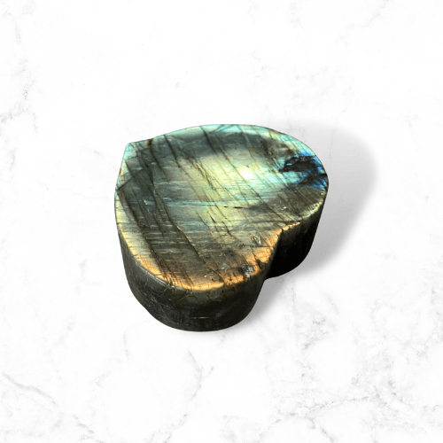 Labradorite Heart Crystal Carving - Enchant & Delight