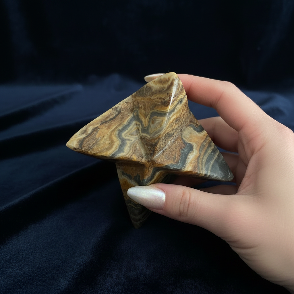 Ocean Jasper Merkaba Star – Emotional Balance & Sacred Energy ✨