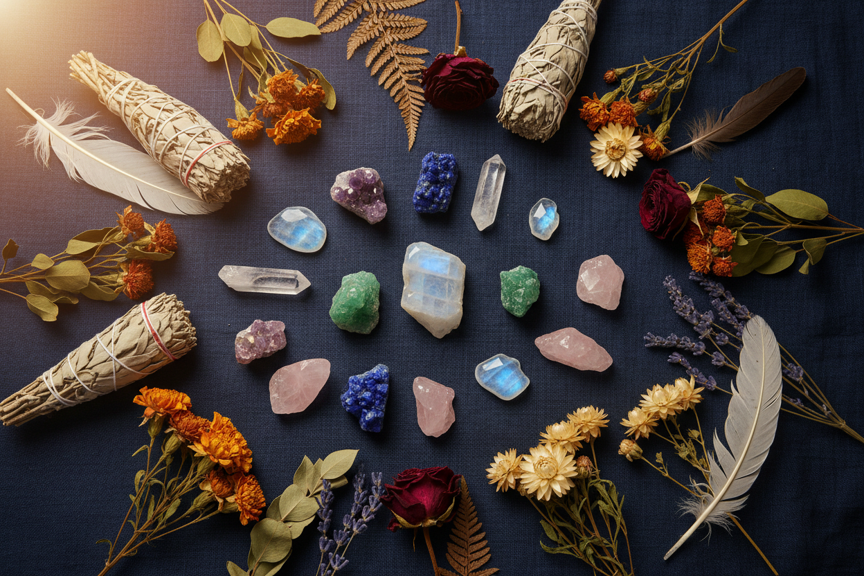 Natural Mystical Crystal Scene