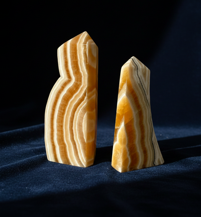 Orange Banded Calcite Decor Set - Enchant & Delight