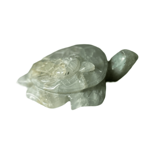 Prehnite Turtle Carving - Enchant & Delight