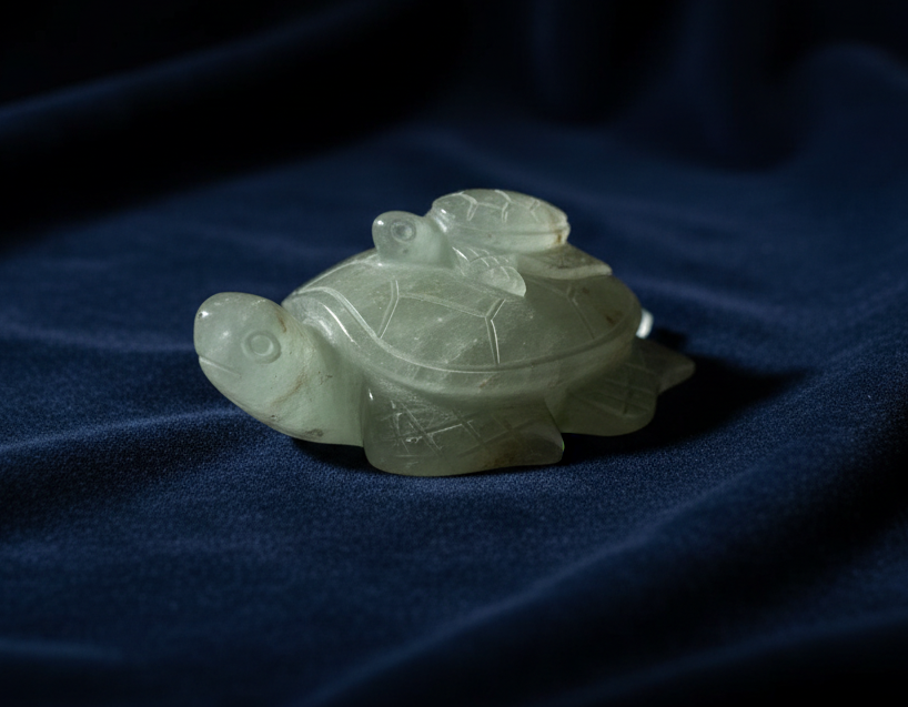 Prehnite Turtle Carving