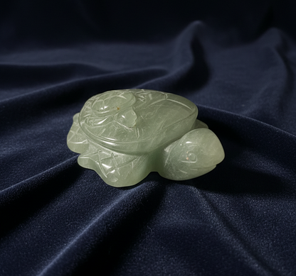 Prehnite Turtle Carving