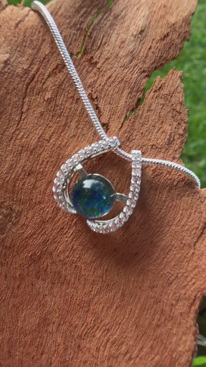 Opal No. 7 — Eclipse Bloom Pendant