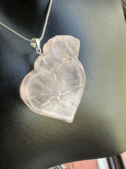 Rose Quartz heart and nurses hat pendant or key chain accessory - Enchant & Delight