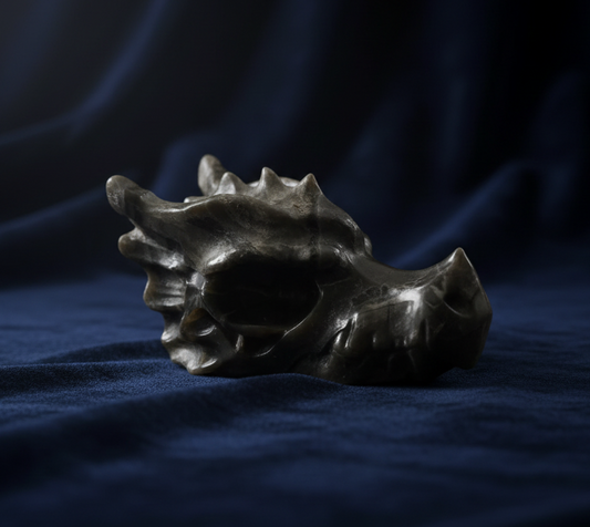 Volcano Agate Dragon Head — Strength, Protection & Hidden Light