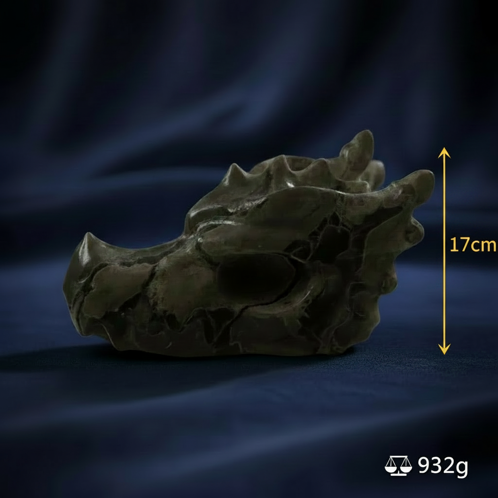 Volcano Agate Dragon Head — Strength, Protection & Hidden Light