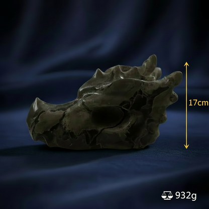 Volcano Agate Dragon Head — Strength, Protection & Hidden Light