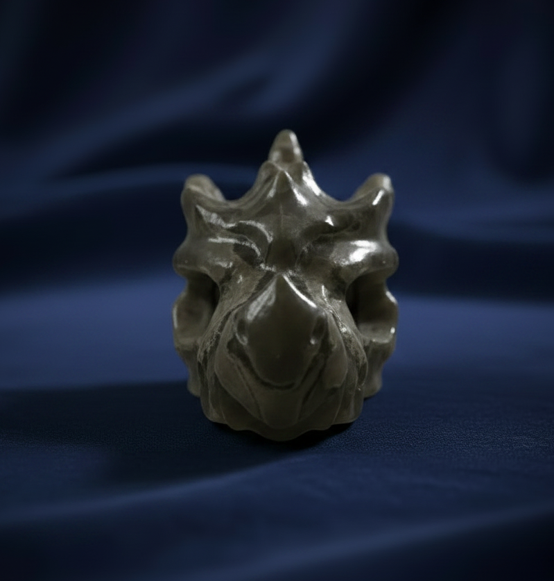 Volcano Agate Dragon Head — Strength, Protection & Hidden Light